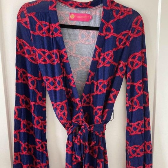 Macbeth Collection Nautical Wrap Dress (S) - Picture 2 of 3